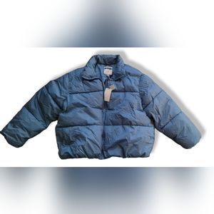 A New Day Women's Matte Puffer Jacket Coat in Light Blue XXL - New!